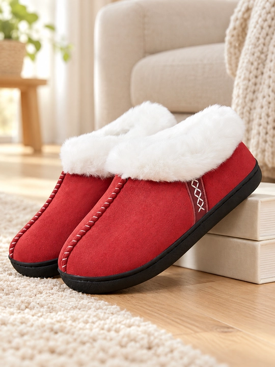 DISHER CozyStep ayollar qishki uy tapochkalari, yumshoq astarli, ayollar shippaklari