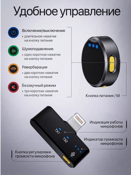 Simsiz petlichka mikrofon telefon uchun Android va Iphone uchun intervyu va strim