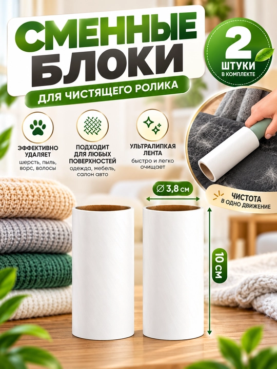 Липкий ролик для чистки мебели, салона машины и одежды