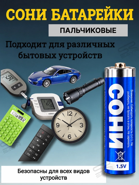 Батарейки СОНИ AA 1.5V, 4 шт