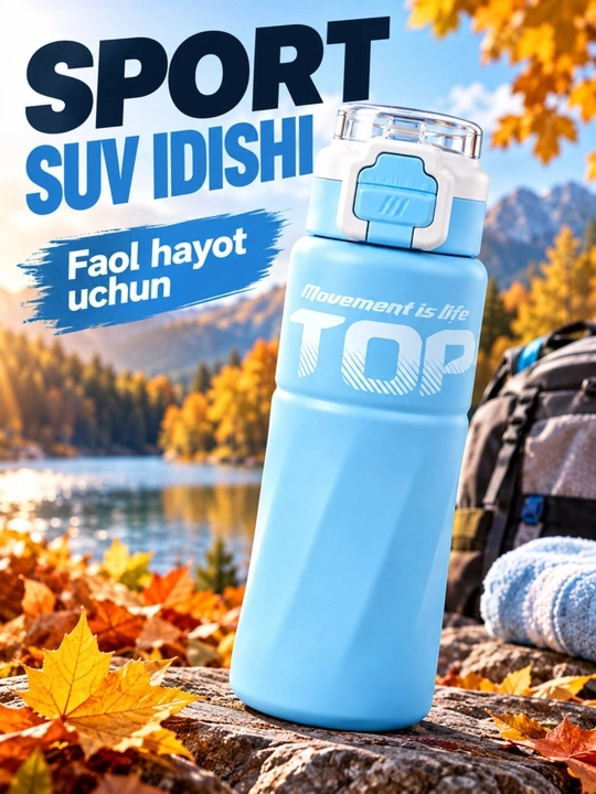 Termos suv uchun, trubochkali, sport va kundalik foydalanish uchun - 