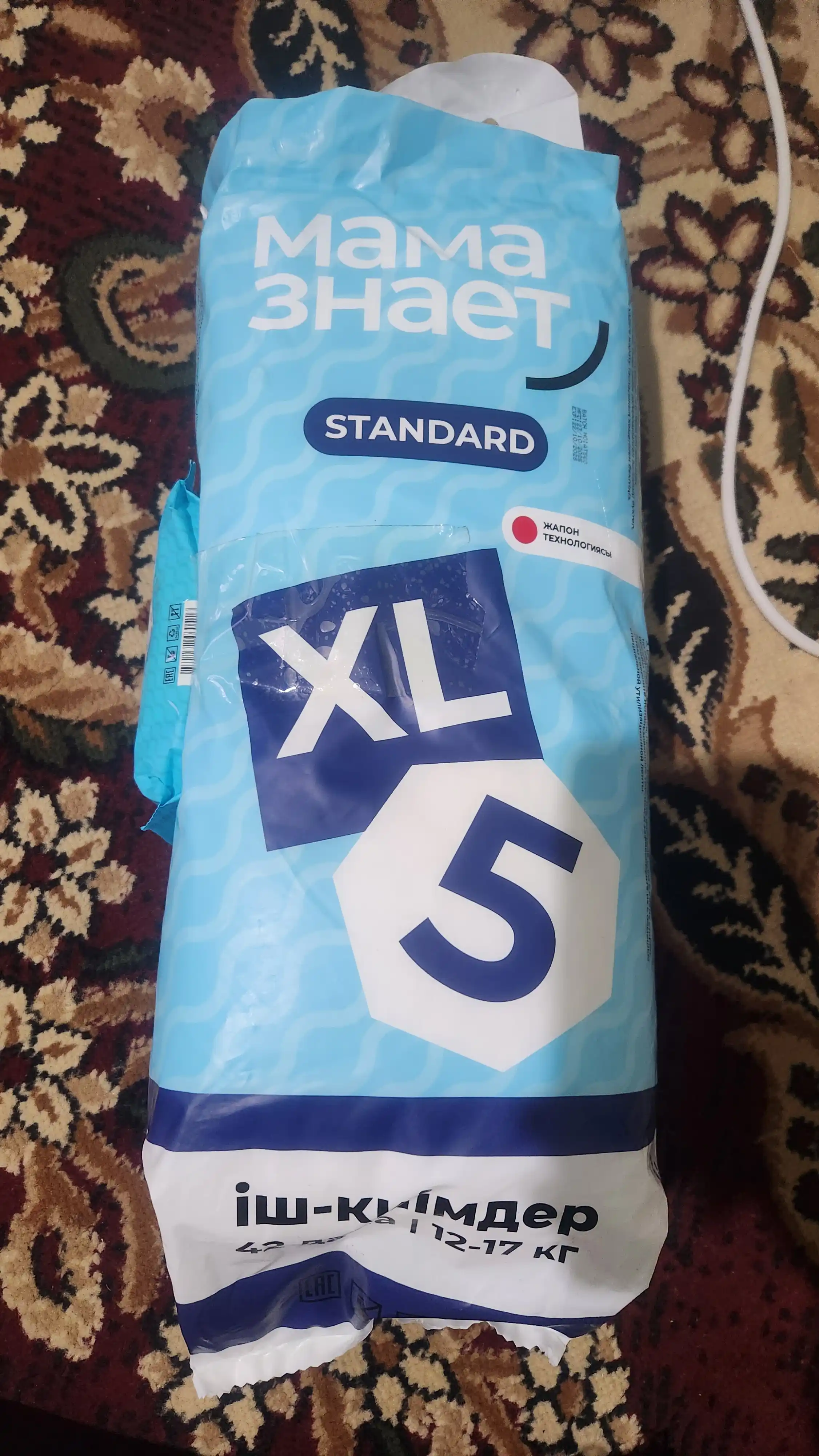 Mama Znaet bolalar uchun gipoallergen trusik tagliklar, o‘lchamlari M, L, XL, XXL