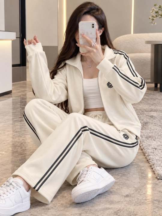 Ayollar sport kostyumi, ikkilik, kundalik kiyim, o‘lchamlari: M-4XL - 