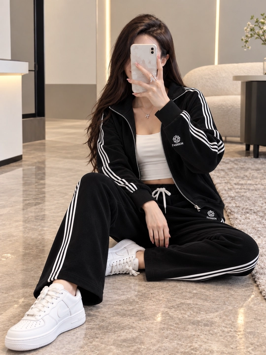 Ayollar sport kostyumi, ikkilik, kundalik kiyim, o‘lchamlari: M-4XL