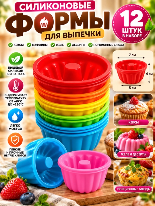 Silikon qolip shokolad va konfet qoliplari, xamir ovqatlar, marmelad va shirinliklar, muz - 