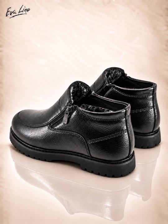 Erkaklar uchun mo‘ynali qishki yarim etiklar, issiq qishki botinkalar