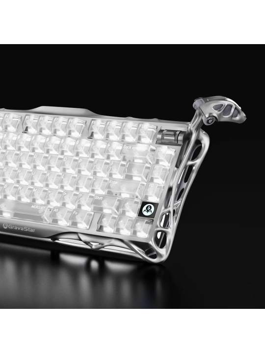 O'yin uchun mexanik klaviatura Gravastar Mercury K1 Pro Ghost White