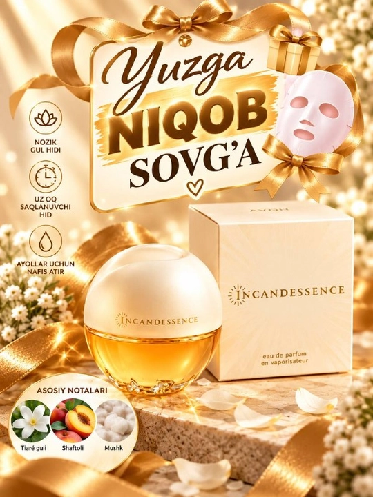 Parfyumlangan suv Incandessence, 50 ml