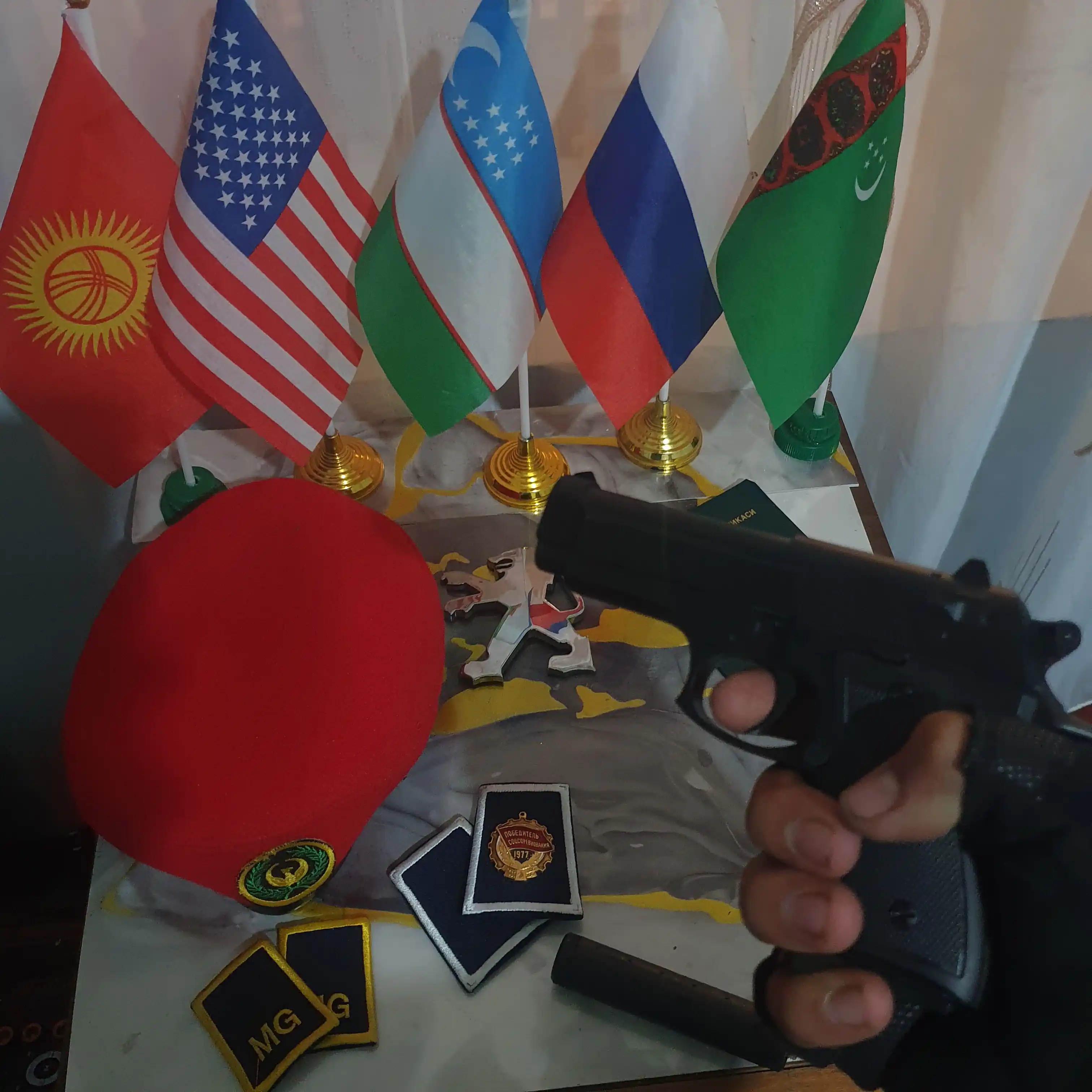 Игрушечный пистолет, металлический, с глушителем и пульками, VIOLENT