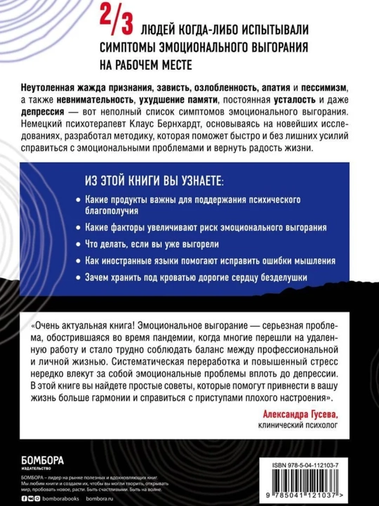 Клаус Бернхардт «Депрессия и выгорание», книга о причинах плохого настроения