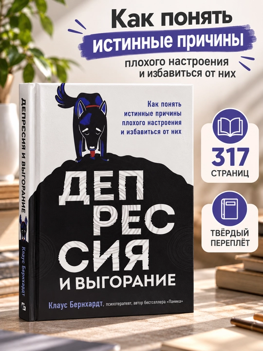 Клаус Бернхардт «Депрессия и выгорание», книга о причинах плохого настроения - 