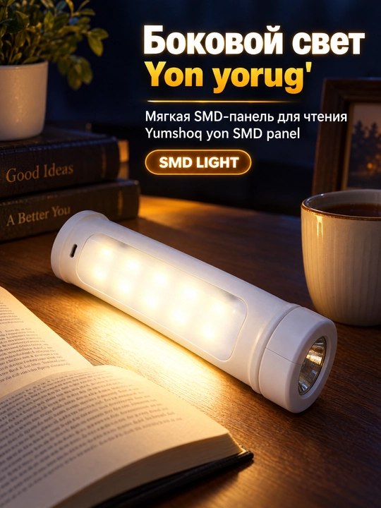 Uy va bog' uchun portativ qayta zaryadlanuvchi OKGO FA-7677 LED 10 Vt chiroq