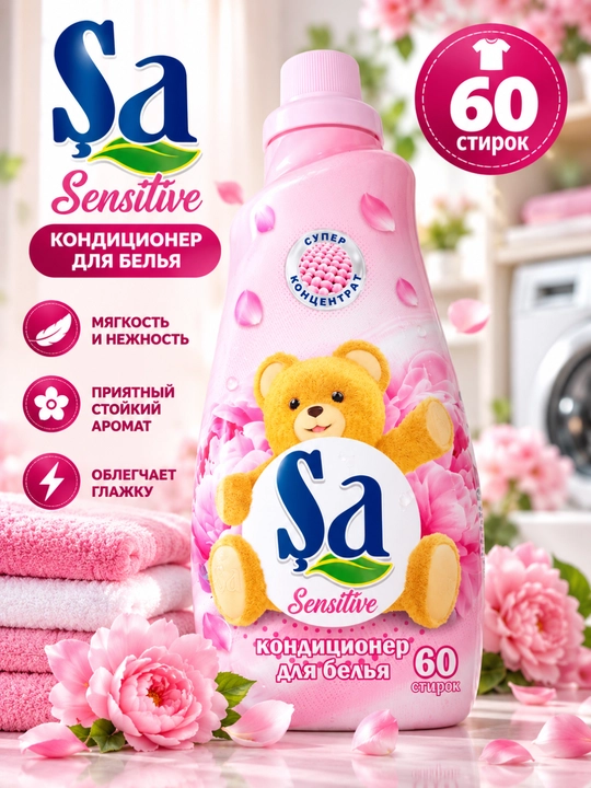 Кондиционер для белья Şa Supreme, 60 стирок, мягкость, свежесть, приятный аромат - 