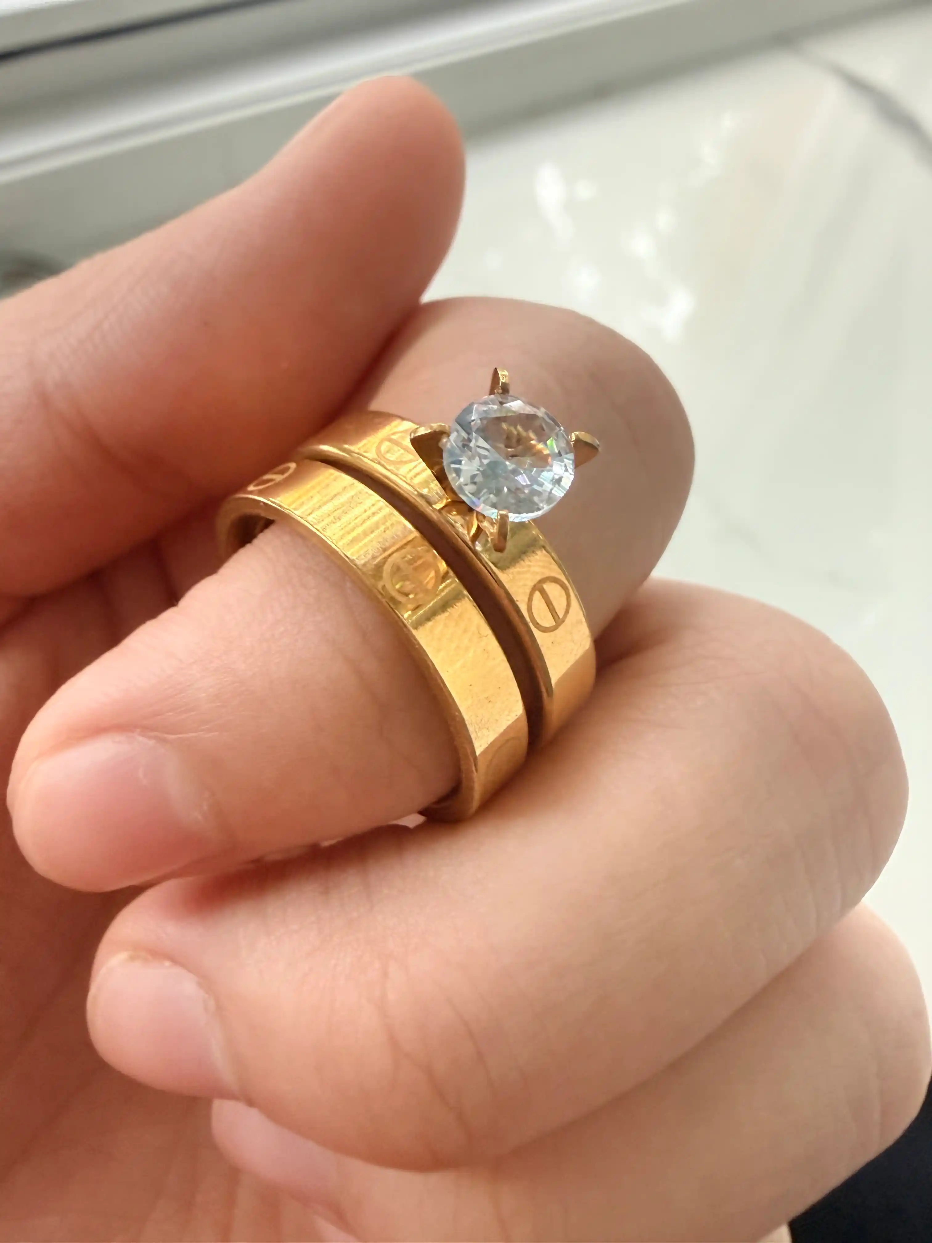Кольца Cartier Stainless Steel для женщин и девушек, с камнями и без, подарок