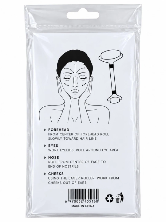 Yuz va bo‘yin uchun nefrit massaj to‘plami, rolik va Gua Sha, 2 tasi 1