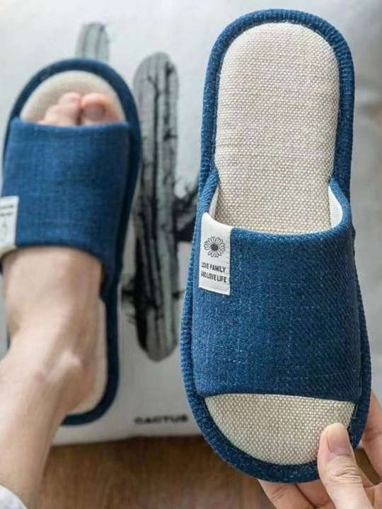 Erkaklar uchun uy shippagi, yumshoq tekstil tapichka, ochiq burunli, yengil taglik - 
