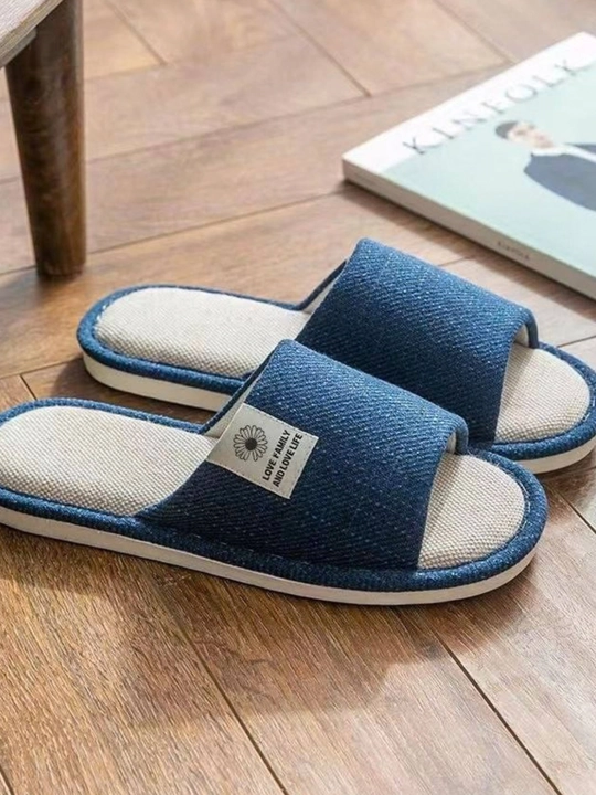Erkaklar uchun uy shippagi, yumshoq tekstil tapichka, ochiq burunli, yengil taglik