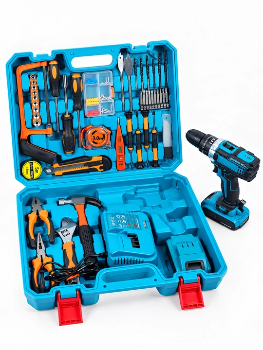 Makita Akkumulyatorli Drel-Shurupovyort, 12V, 24 va 54 Predmetli To‘plam, 2 Akkumulyatorli