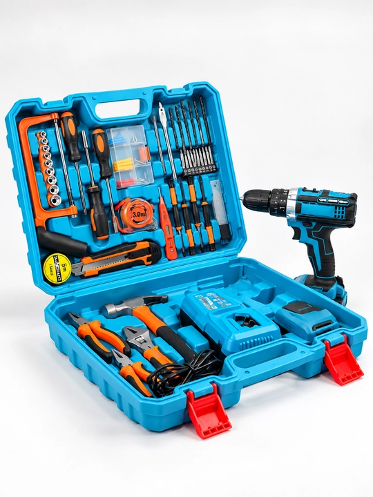 Makita Akkumulyatorli Drel-Shurupovyort, 12V, 24 va 54 Predmetli To‘plam, 2 Akkumulyatorli