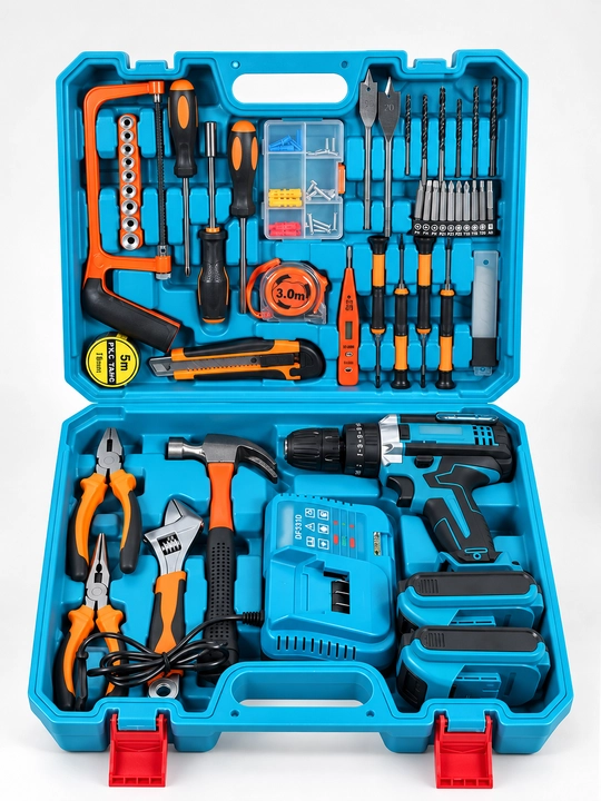 Makita Akkumulyatorli Drel-Shurupovyort, 12V, 24 va 54 Predmetli To‘plam, 2 Akkumulyatorli