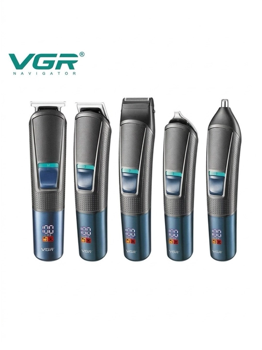 Триммер VGR V-108, 10 в 1, профессиональный, для волос и бороды, со светодиодной подсветкo - 