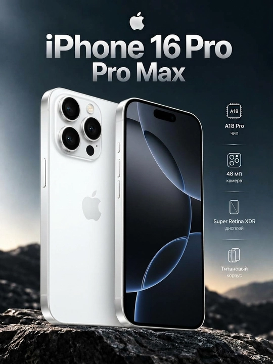 Apple iPhone 16 Pro/Pro Max, 256GB, SIM+sim, UZIMEI-зарегистрирован - 