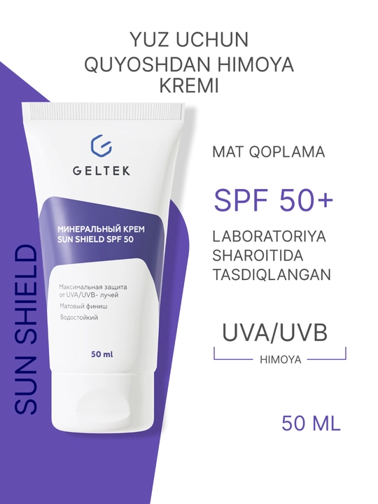 Geltek Mineral Cream Sun Shield SPF 50