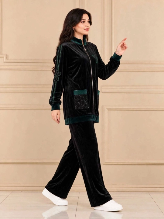 Lady Boss ayollar uchun uy kiyim to'plami, bambukli xalat