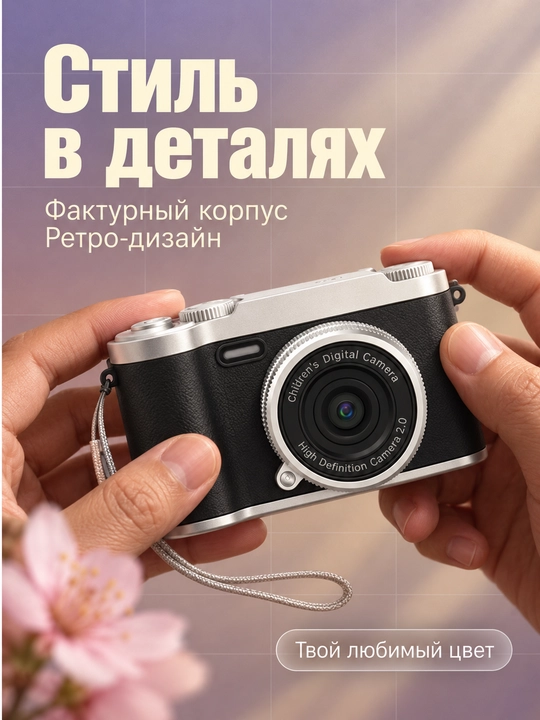Raqamli kamera (fotoparat), foto kamera, retro kamera, 8x zum, va 32 GB karta