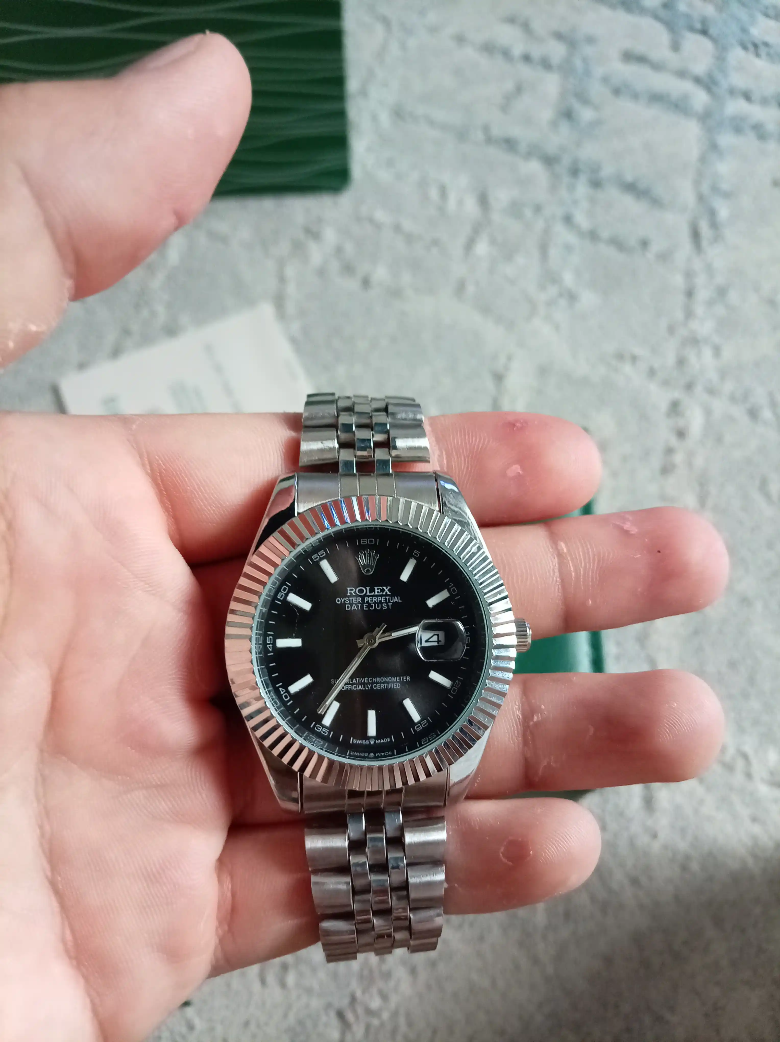 Erkaklar qo'l soati Rolix datejust 42 mm, kvarts mexanizmli, sovg'a to'plami bilan birga