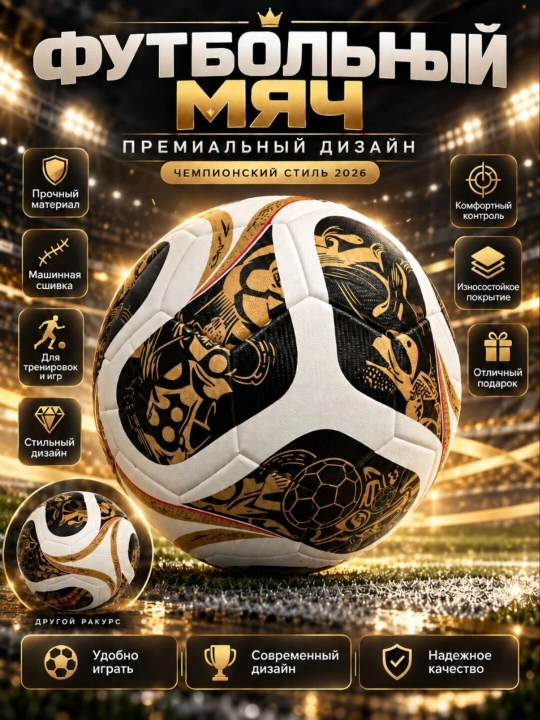 Футбольный мяч 5 размер чемпионат мира - 