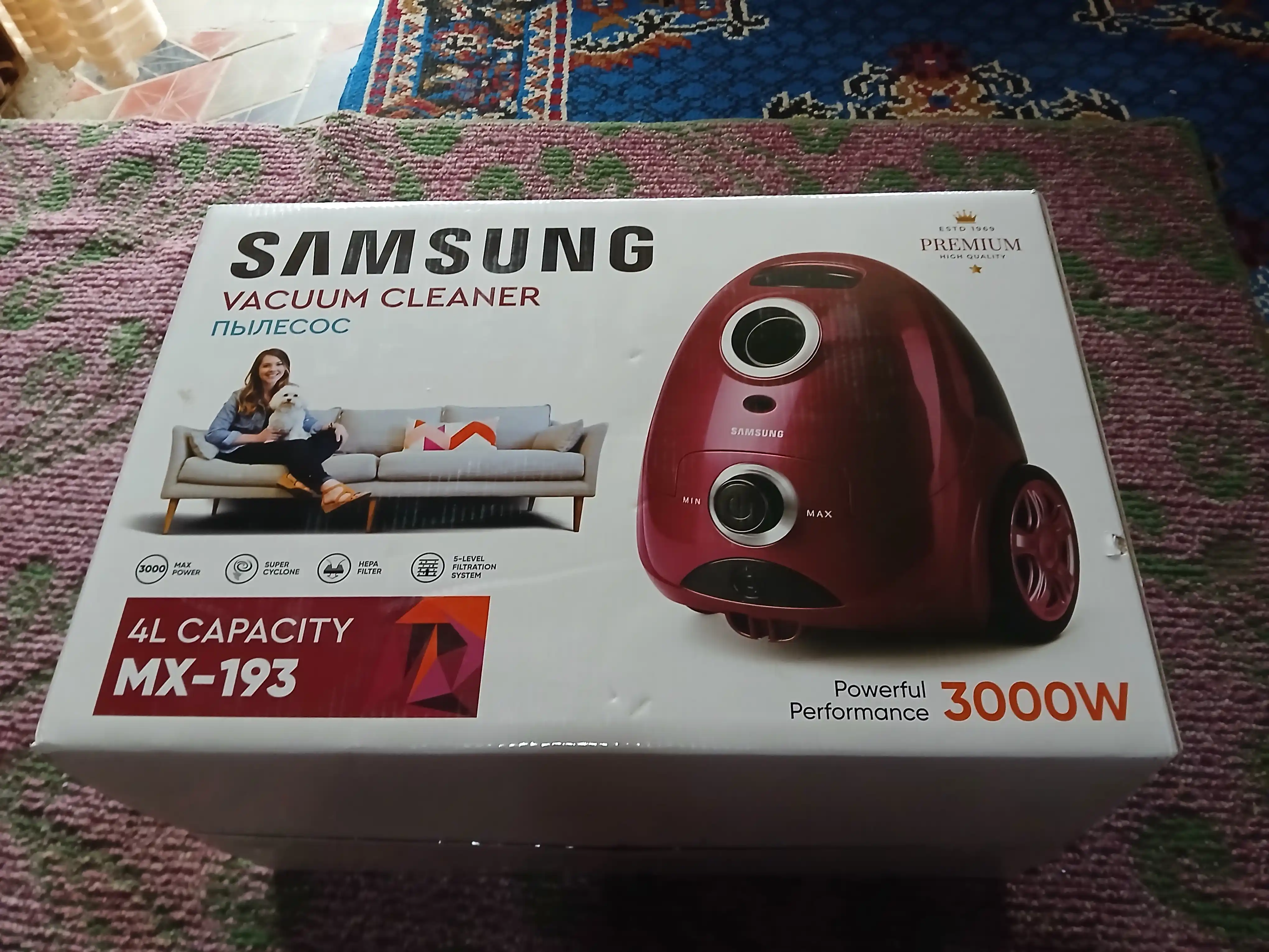 Пылесос Samsung MX-193 3000 Вт, 4 л, с инновационной телескопической трубкой
