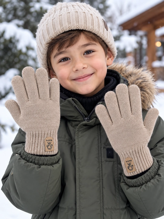 Зимние детские перчатки для мальчиков и девочек 5–8 лет, 15–16 см