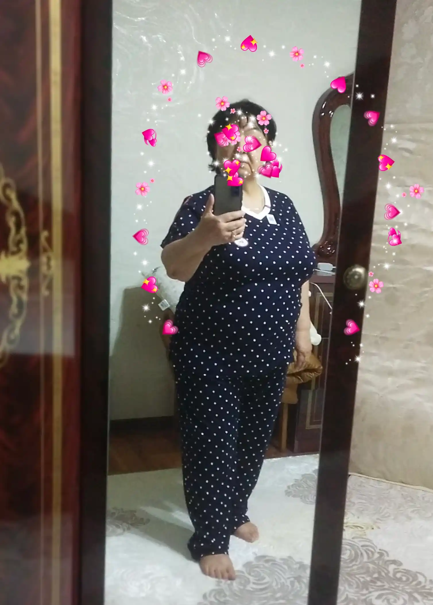 Katta o‘lchamli, uyda va uxlash uchun qulay pijama, standart, 62, 64, 66