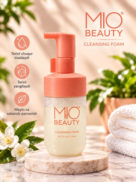 MIO Beauty Очищающая пенка для лица, 150 мл