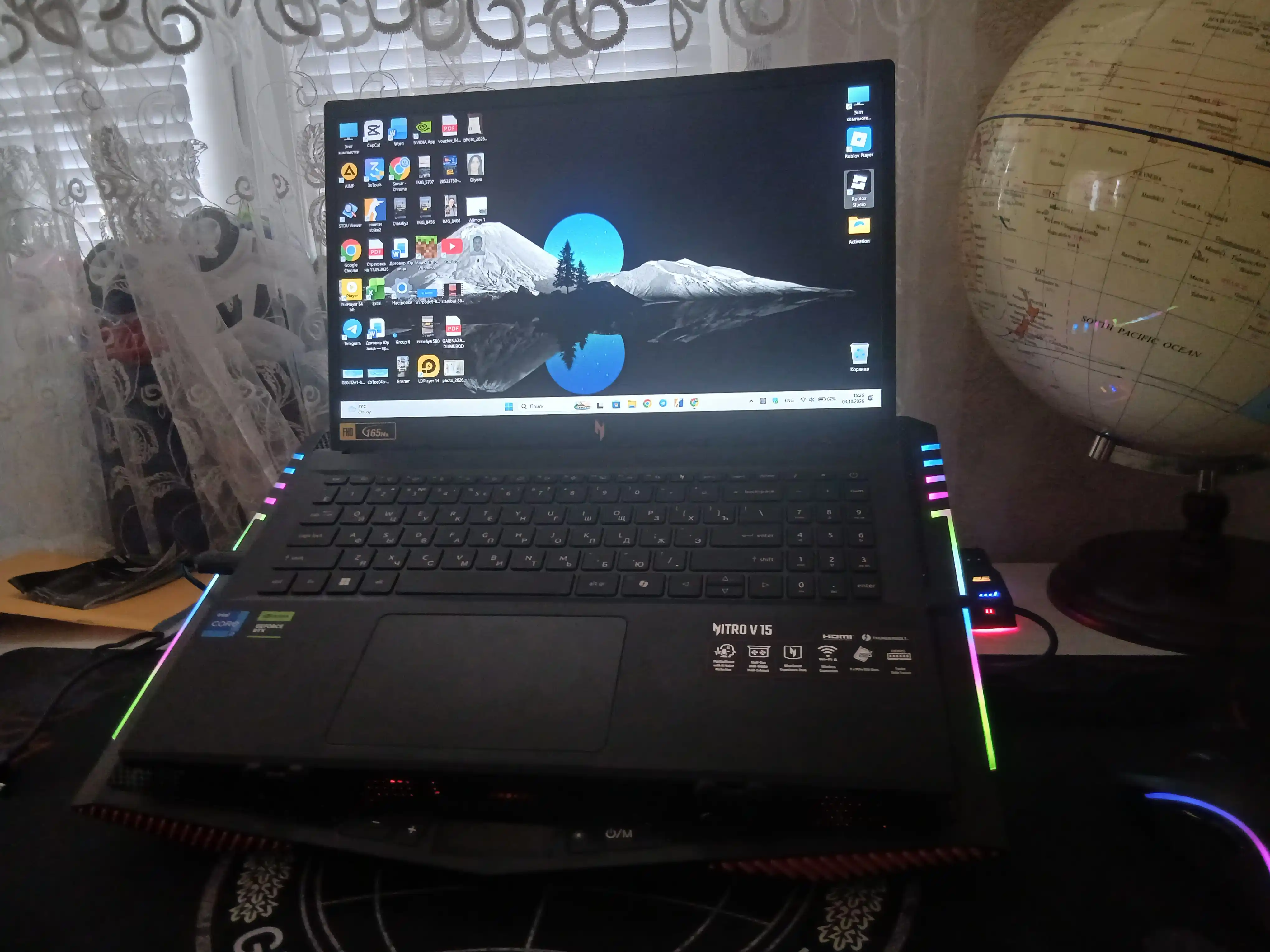 2E GAMING sovutgichli noutbuk tagligi, 14"-17.3," LED yoritgich, kuchli