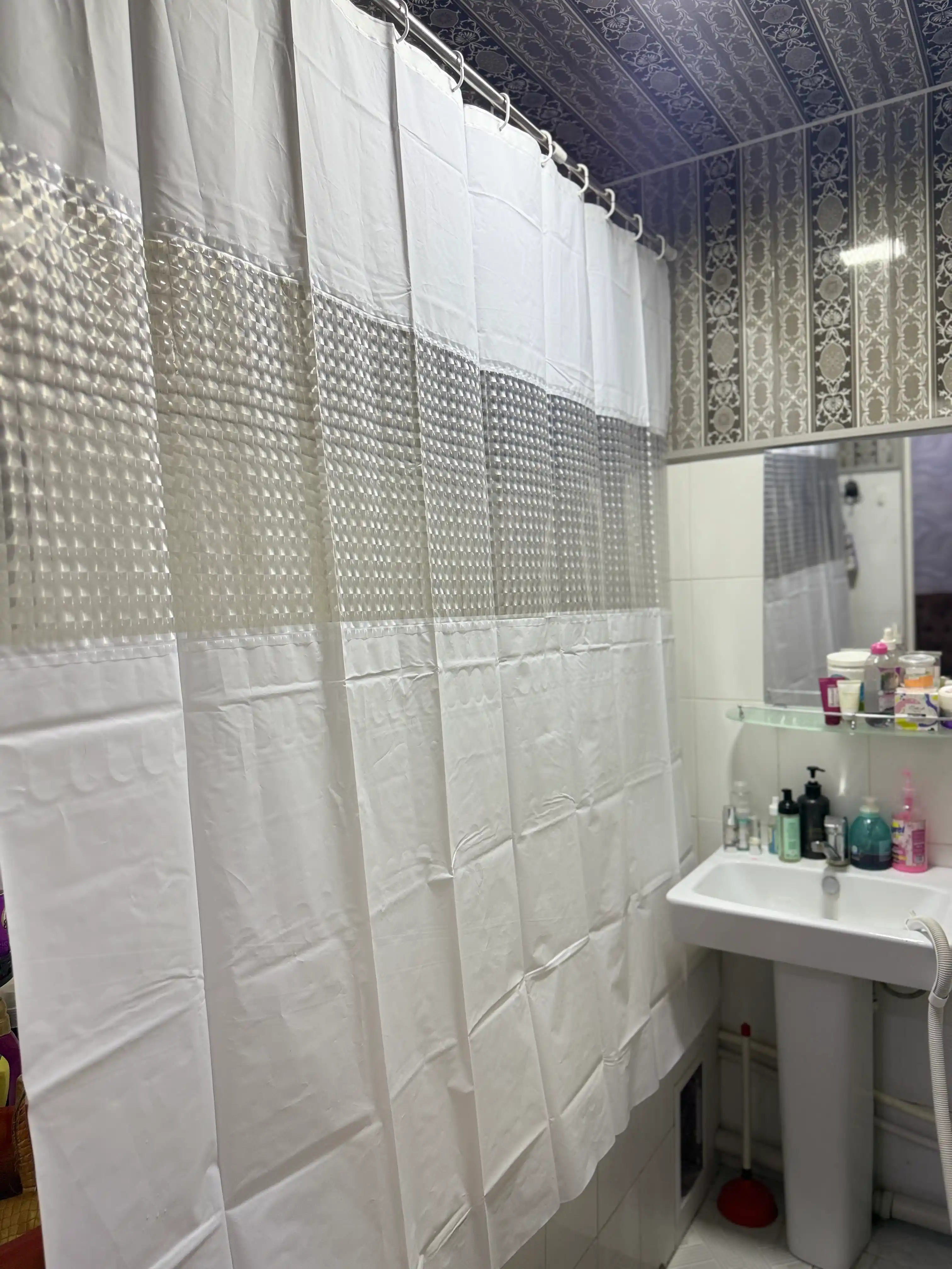 Штора для ванной комнаты и душа, плотная, водоотталкивающая, 180х180