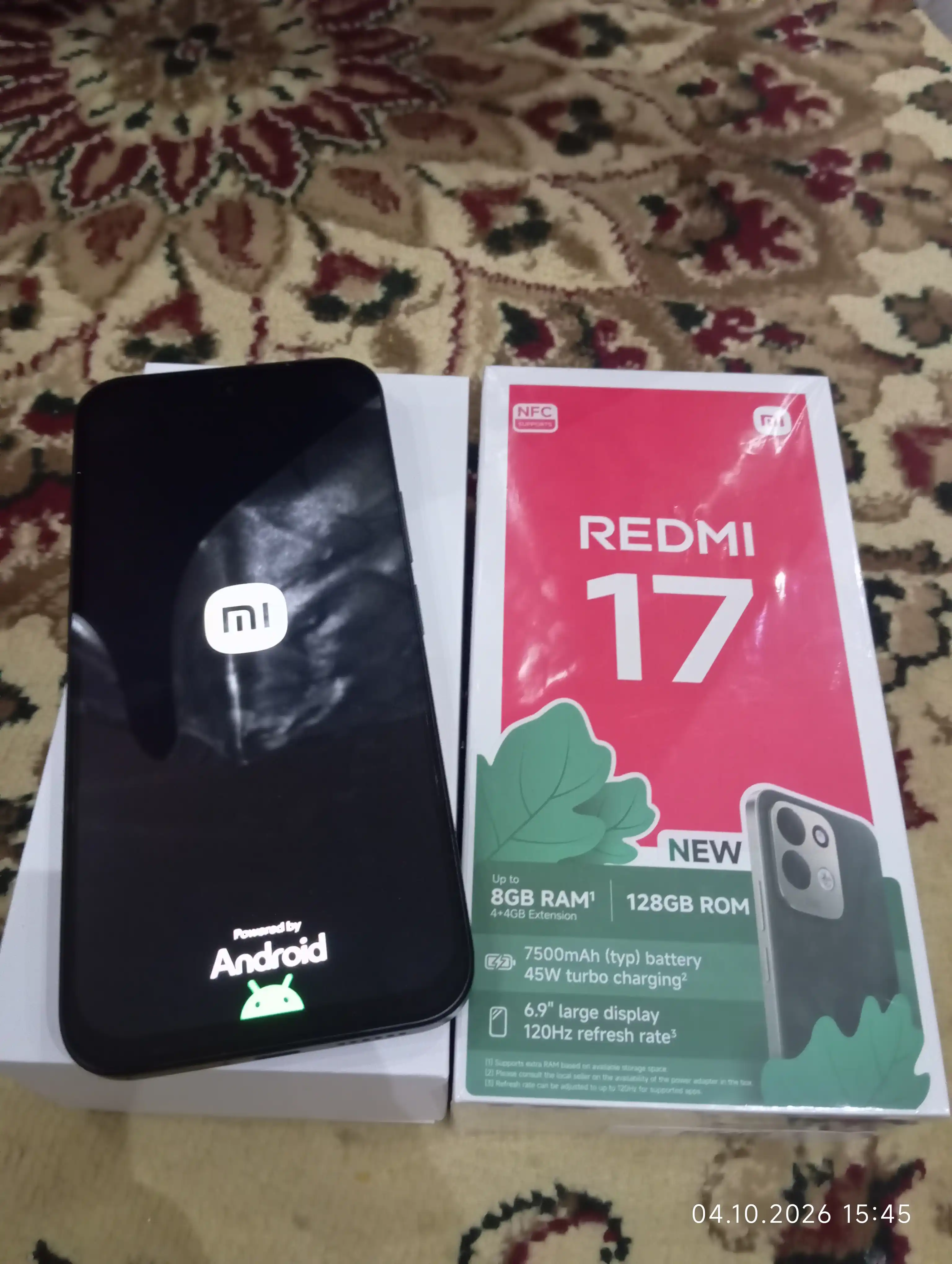Smartfon Redmi 17, 8/256 GB, 6.9″ 120HZ, 50MP, 7500 mAh katta batareya