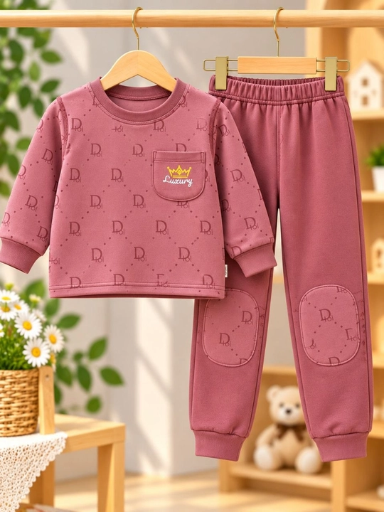 2–5 yoshli o‘g‘il va qiz bolalar uchun mo‘ljallangan issiq kashmir pijama
