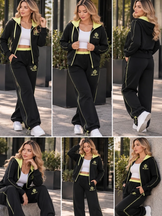 Женский спортивный костюм MaxMara и LoraPiano — худи на молнии и прямые брюки