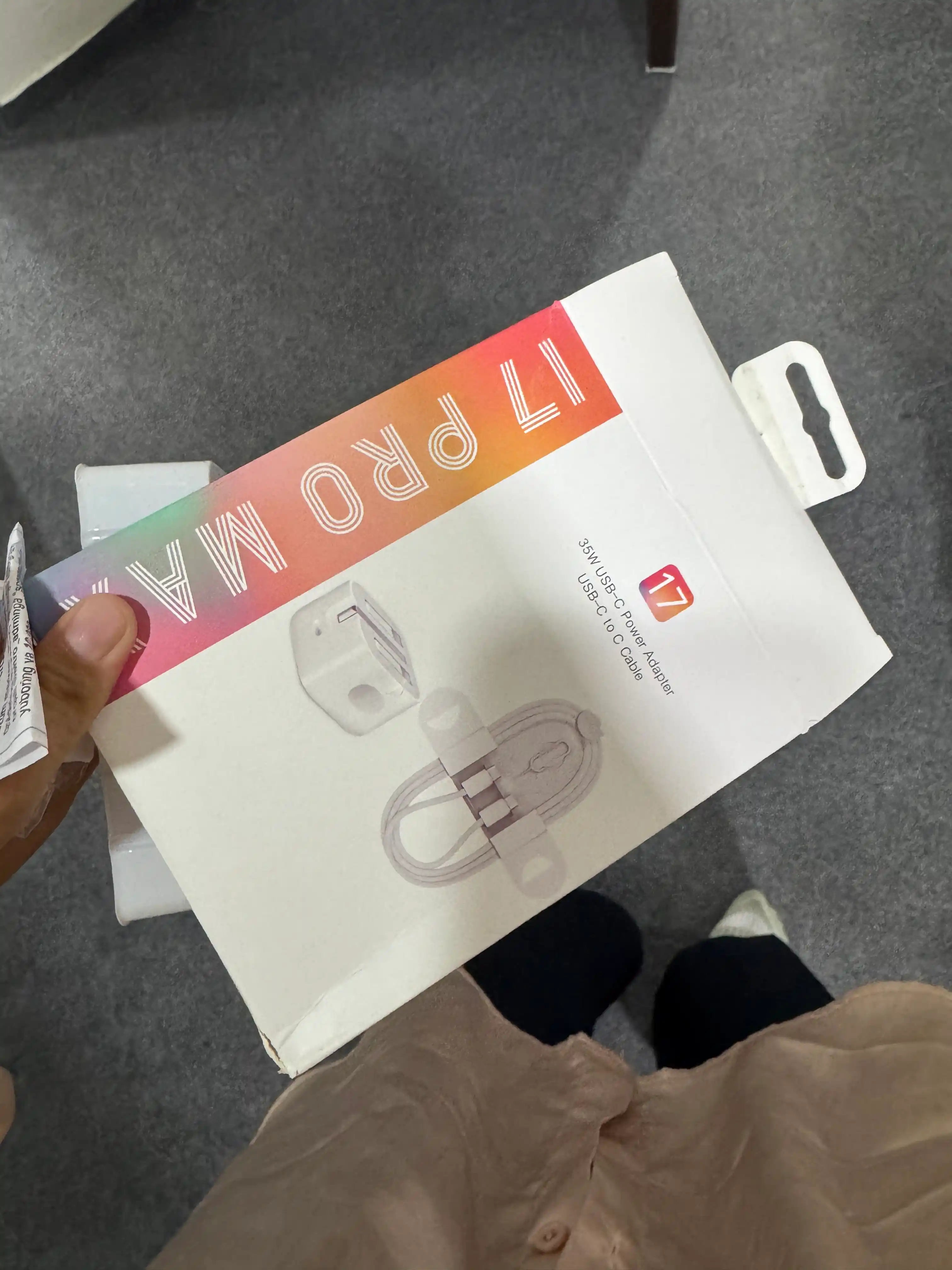 Зарядное устройство для iPhone, быстрая зарядка 35 Вт, с кабелем Type-C —Type-C