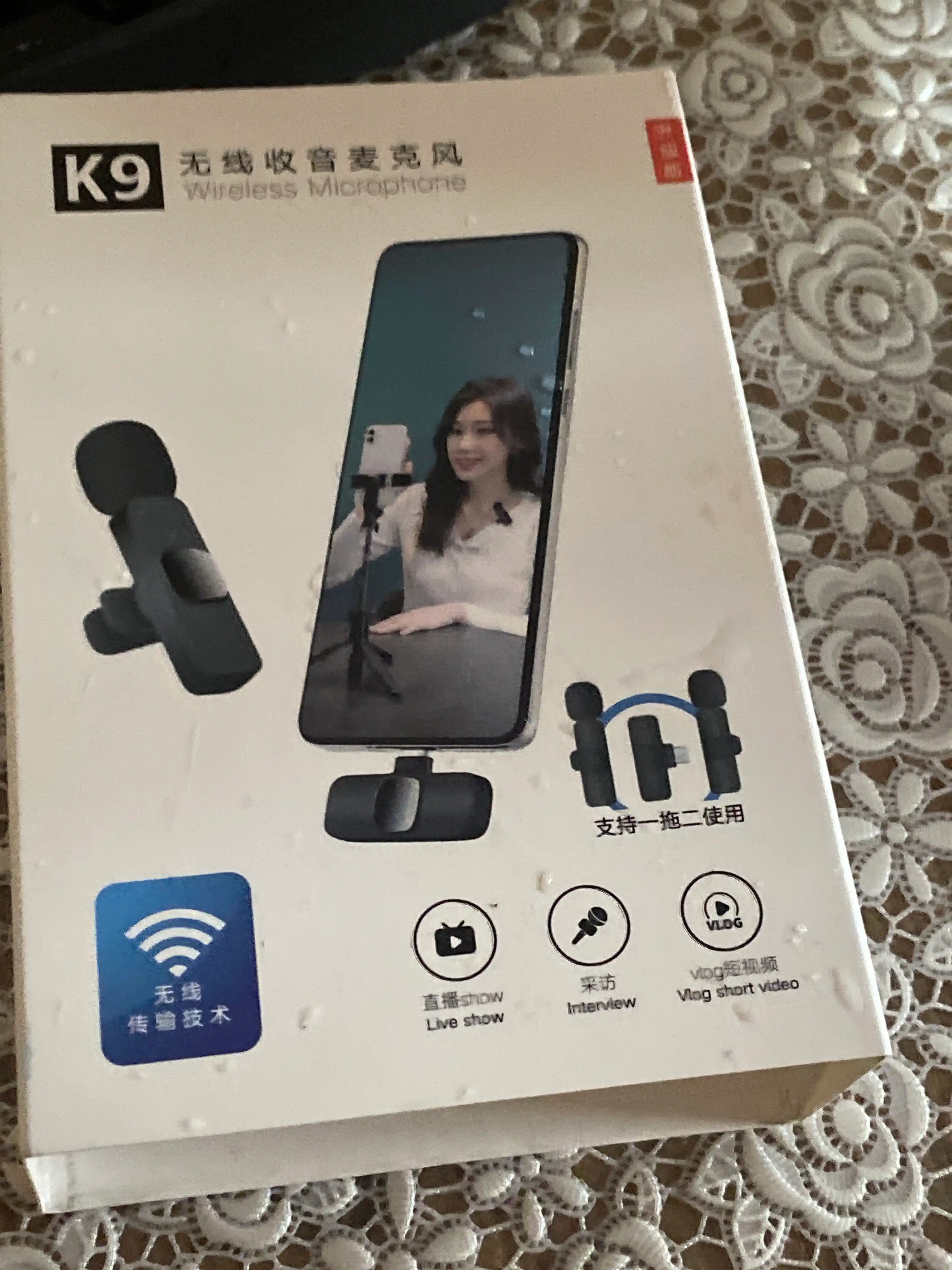 K9 simsiz mikrofon 2 ta mikrofonli to‘plam, Type-C va Iphone, Shovqinni kamaytirish