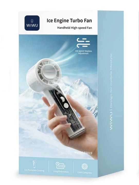WiWU FS019 Ice Engine Turbo Fan, портативный вентилятор 3000 мАч