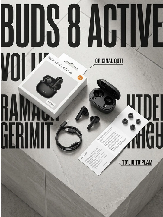 Xiaomi Redmi Buds simsiz Bluetooth quloqchinlari: Buds 6 Active, Buds 5 ANC, Buds 6 Lite, Buds 6 Play, Buds 5 Pro