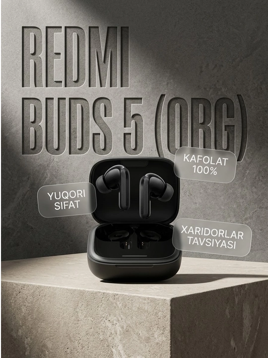 Xiaomi Redmi Buds simsiz Bluetooth quloqchinlari: Buds 6 Active, Buds 5 ANC, Buds 6 Lite, Buds 6 Play, Buds 5 Pro