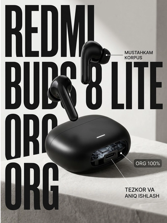 Беспроводные TWS наушники Xiaomi Redmi Buds: Buds 6 Active, Buds 5 ANC, Buds 6 Lite, Buds 6 Play, Buds 5 Pro