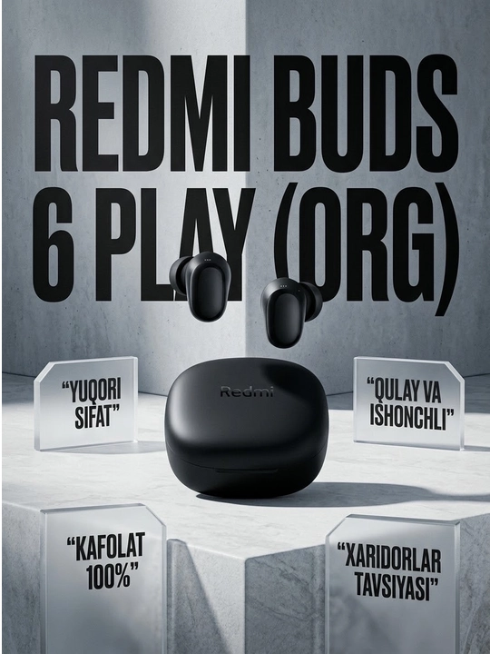 Беспроводные TWS наушники Xiaomi Redmi Buds: Buds 6 Active, Buds 5 ANC, Buds 6 Lite, Buds 6 Play, Buds 5 Pro