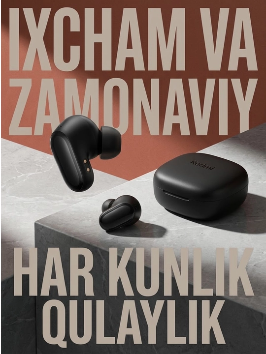 Беспроводные TWS наушники Xiaomi Redmi Buds: Buds 6 Active, Buds 5 ANC, Buds 6 Lite, Buds 6 Play, Buds 5 Pro