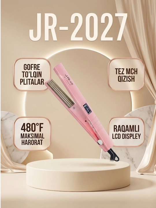 Профессиональные выпрямители для волос JRM STYLER: модели JR-2027, JR-8032, JR-1066, JR-1055, JR-1122, JR-1051, JR-2026