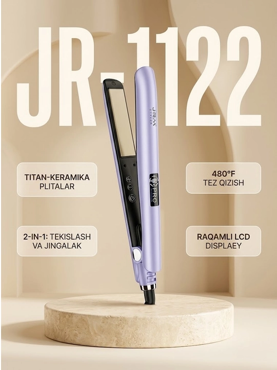 Профессиональные выпрямители для волос JRM STYLER: модели JR-2027, JR-8032, JR-1066, JR-1055, JR-1122, JR-1051, JR-2026